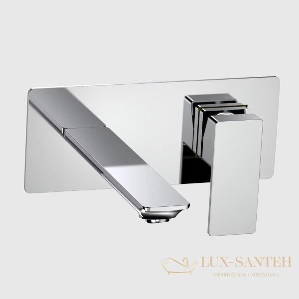 смеситель для раковины встраиваемый aquame savona aqm6815cr, с внутренней частью, без донного клапана, хром