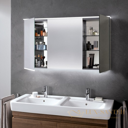 зеркальный шкаф geberit option plus 500.594.00.1 900х700 мм, зеркальный