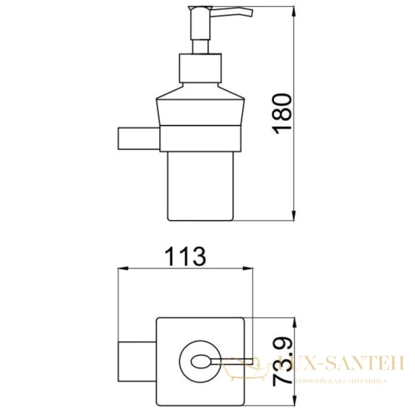 дозатор allen brau infinity 6.21006-31, хром/черный матовый