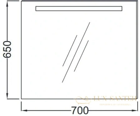 зеркало с подсветкой jacob delafon parallel 70см eb1412-nf
