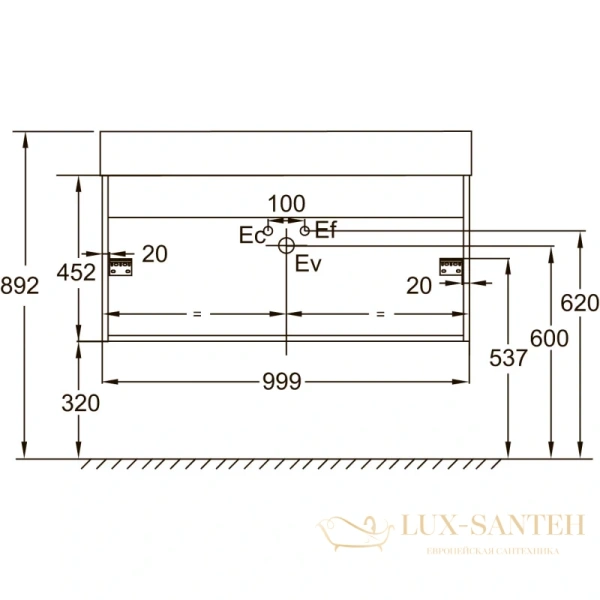 тумба jacob delafon vivienne eb1508-e70-e70 99,9 см, арлингтонский дуб