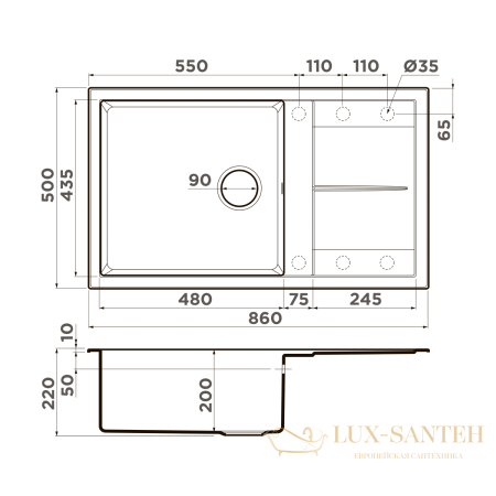 кухонная мойка omoikiri sumi 86a-wh 4997104 artceramic, белый