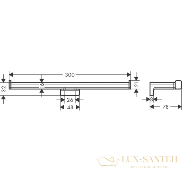 держатель туалетной бумаги hansgrohe addstoris 41748340, шлифованный чёрный хром