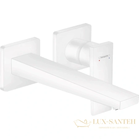 смеситель для раковины настенный hansgrohe metropol 32526700 матовый белый