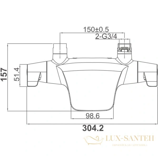 термостат d&k bayern.potsdam da2143201 для ванны, хром