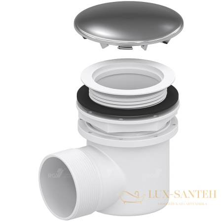 сифон rgw velplex 18241102-01 для душевого поддона qyd-02, хром