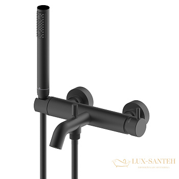 смеситель для ванны bossini teo, z00723.073, с душевым комплектом, черный матовый