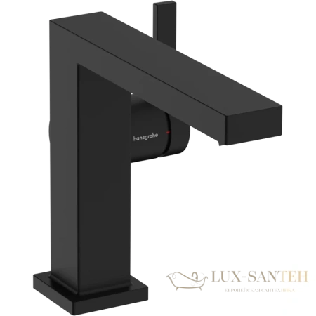 смеситель для раковины hansgrohe tecturis e coolstart ecosmart 73020670, с донным клапаном, черный матовый