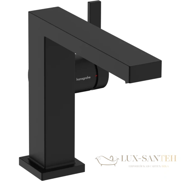 смеситель для раковины hansgrohe tecturis e coolstart ecosmart 73020670, с донным клапаном, черный матовый
