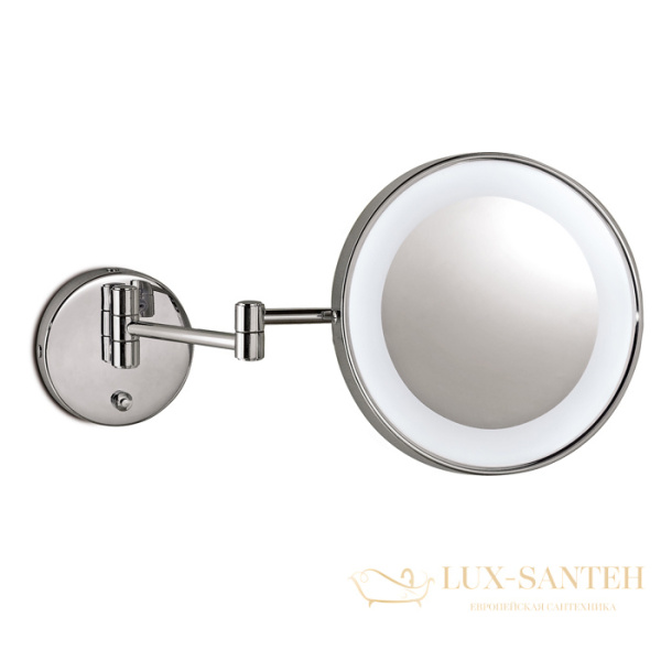 косметическое зеркало 3sc specchi cosmetici ing07sl, 3-х кратное увеличение, led-подсветка, хром 