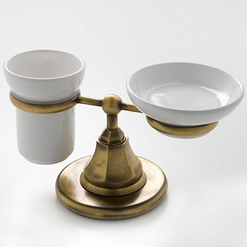 nicolazzi teide, 1494bz05, держатель для мыльницы и стакана, настольный, цвет бронза(без керамики)