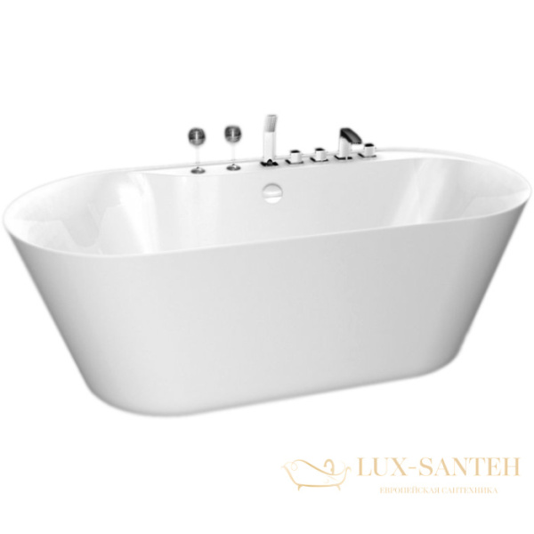 акриловая ванна belbagno bb14 178x84, белый