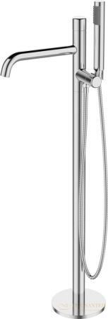 однорычажный напольный смеситель aqg min 01min601cr для ванны с дивертером, хром