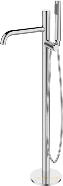однорычажный напольный смеситель aqg min 01min601cr для ванны с дивертером, хром