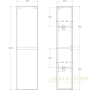 пенал cezares molveno molveno-1600-2a-sc-lg подвесной, legno grigio