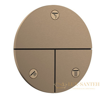 переключатель потоков hansgrohe showerselect comfort s 15558140, на 3 выхода, брноза шлифованная
