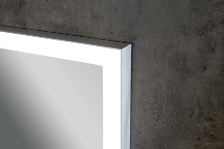 зеркало xpertials etna 84354135-43578 140х80 см, led свет, вкл/выкл с диммером, антизапотевание, профиль матовый хром