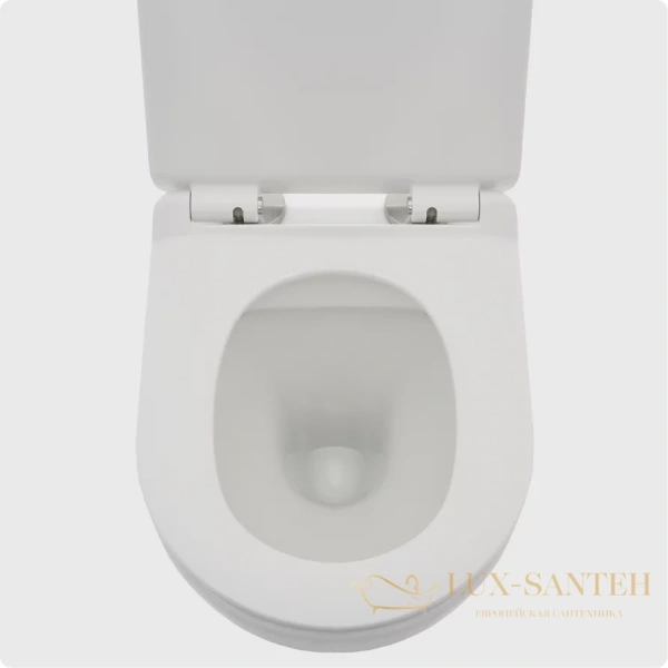 унитаз подвесной безободковый aquame aqm2002, с быстросъемным сиденьем softclose, белый глянцевый