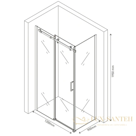 душевой уголок berges gelios 061019 120х90 см