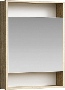 зеркало-шкаф aqwella сити-60, sit0406db, цвет дуб балтийский