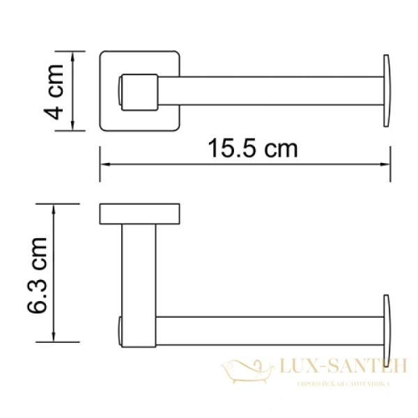 бумагодержатель wasserkraft lippe k-6596, хром