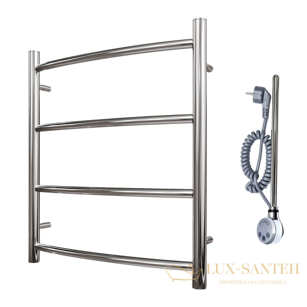 полотенцесушитель 500x600 электрический point афина pn04156e п4 левый/правый, хром