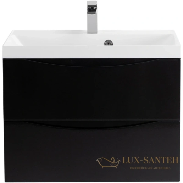 тумба belbagno marino marino-700-2c-so-nl-p 69,6 см, nero lucido