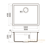 кухонная мойка omoikiri yamakawa 55-u х i-gr artceramic х leningrad grey, 4993777
