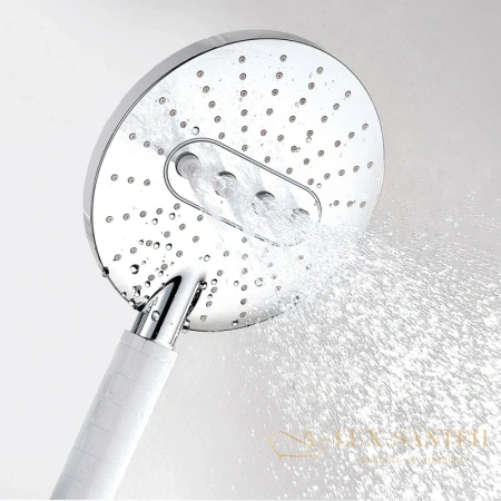 душевая система wasserkraft mindel a185.067.059.wm 225 мм, хром/белый матовый