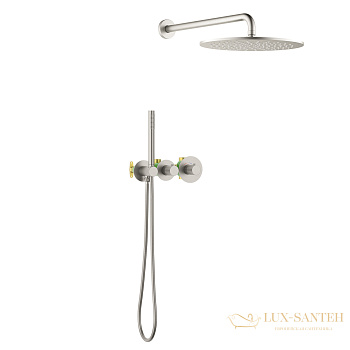душевая система для душа термостатическая встраиваемая timo saona sx-2359/13sm, никель брашированный