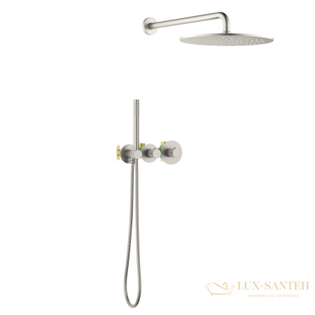 душевая система для душа термостатическая встраиваемая timo saona sx-2359/13sm, никель брашированный
