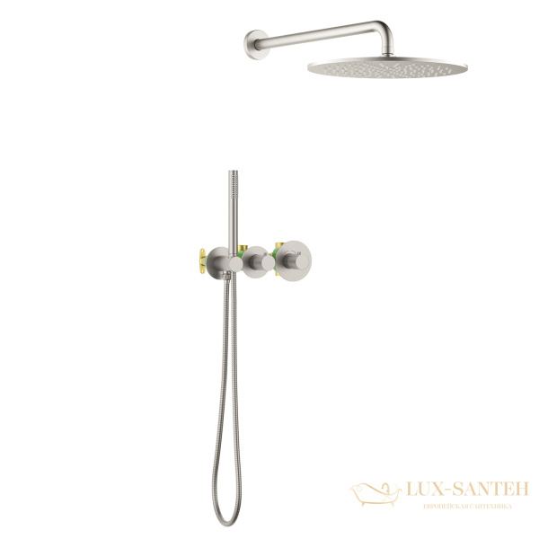 душевая система для душа термостатическая встраиваемая timo saona sx-2359/13sm, никель брашированный