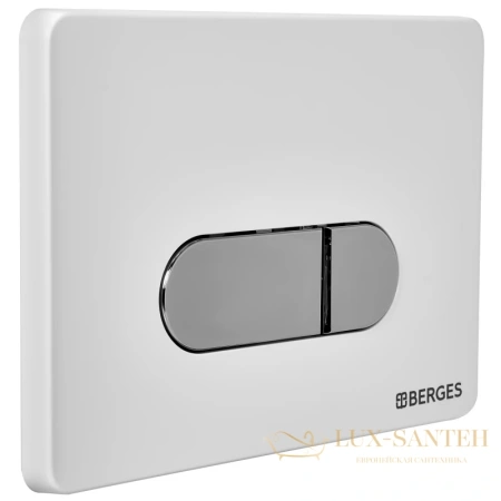 кнопка berges drop 040037 для инсталляции novum d7, белый/глянцевый хром