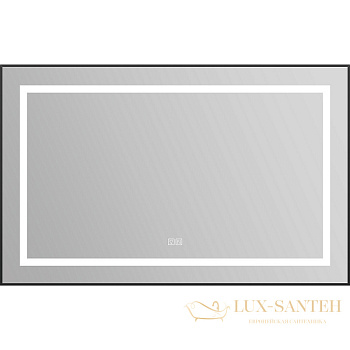 зеркало belbagno kraft spc-kraft-1085-685-tch-warm-nero 108.5 см с подсветкой, с подогревом, с сенсорным выключателем, черный