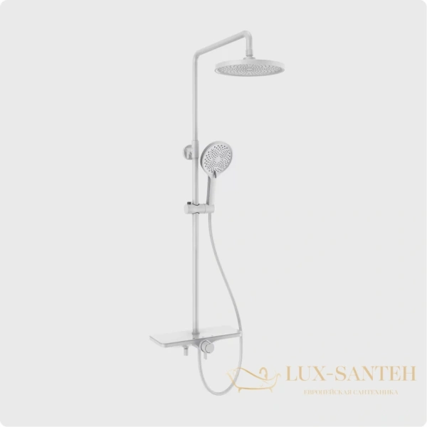 душевая система для ванны aquame aqm8002w, белый матовый