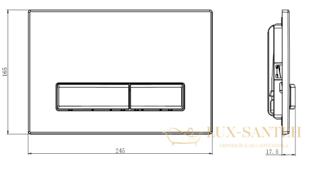 панель смыва charus tm, raiden, fp.321.dw.01, черный матовый