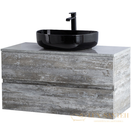 тумба под раковину cezares molveno 46 molveno 46-100-2c-so-lg 100 см подвесная, legno grigio