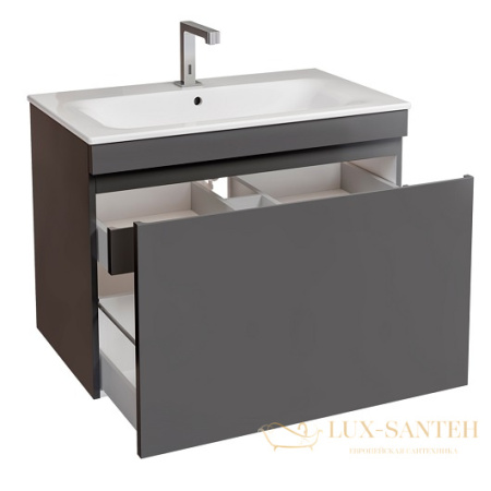 комплект мебели для ванной geberit renova plan 529.916.jk.8 80 см, лава, матовый