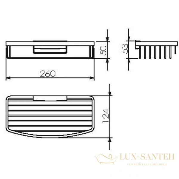 полка langberger 72260 26 см, хром
