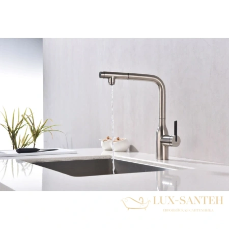 смеситель paulmark viper vi213105-ni для кухни с подключением к фильтру, никель