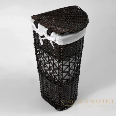 плетеная корзина wasserkraft salm wb-270-l для белья, темно-коричневый