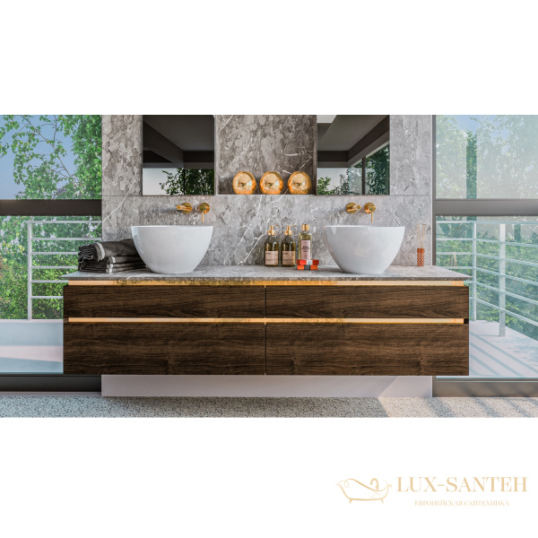 умывальник whitecross amethyst d=50, белый глянец иск. камень