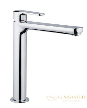 высокий однорычажный смеситель emmevi nefer 77003big/neo для раковины, черный матовый