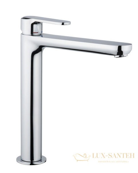 высокий однорычажный смеситель emmevi nefer 77003big/neo для раковины, черный матовый