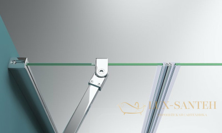 душевая дверь belbagno etna etna-b-11-30+80-c-cr 110 см профиль хром, стекло прозрачное 