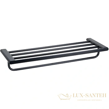 полка для полотенец bemeta organic 167105150 64 см, черный матовый