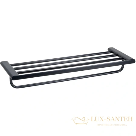 полка для полотенец bemeta organic 167105150 64 см, черный матовый