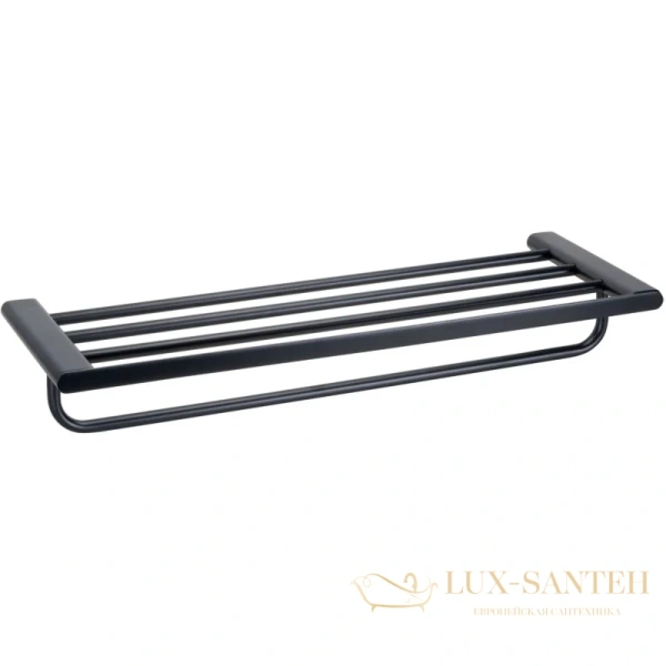 полка для полотенец bemeta organic 167105150 64 см, черный матовый