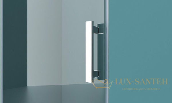 душевая дверь belbagno kraft kraft-b-12-60/30-c-cr-l 90 см профиль хром, стекло прозрачное