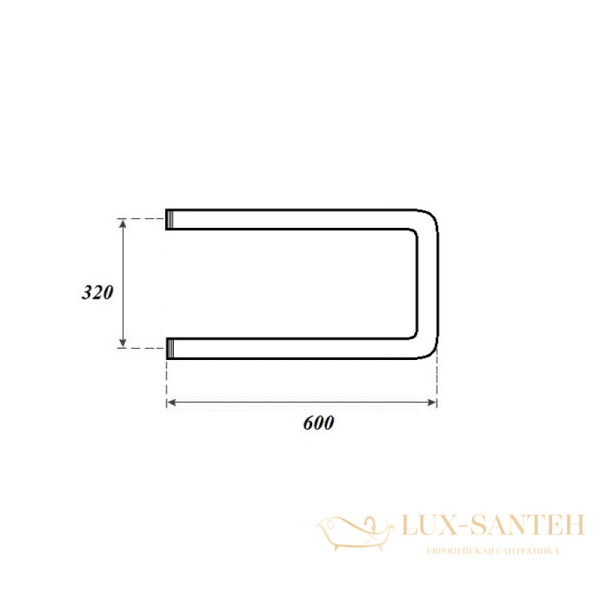полотенцесушитель 320x600 водяной point pn35336 п-образный (1"), хром